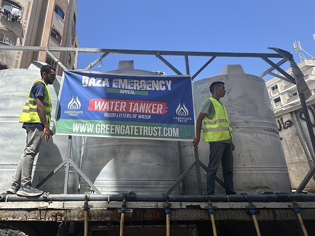 Let Gaza drink- 4 water tankers.