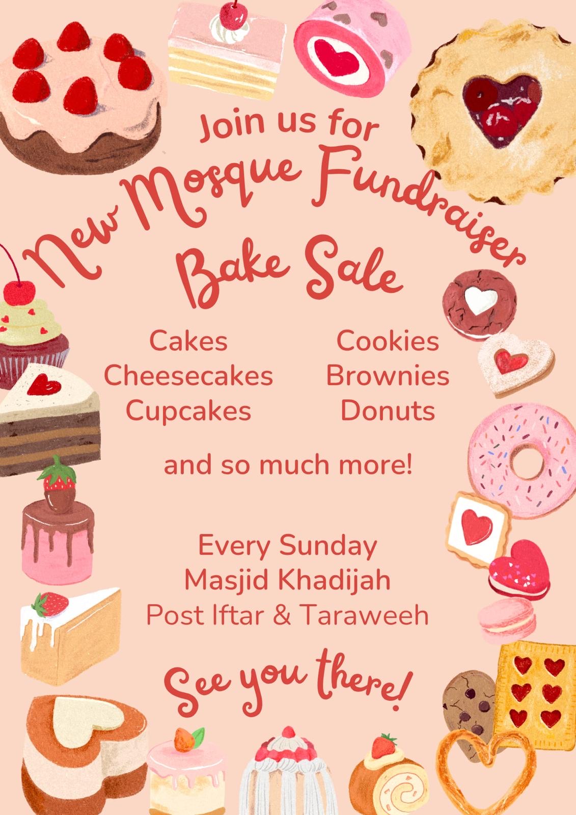 New Mosque Fundraiser Bake Sale