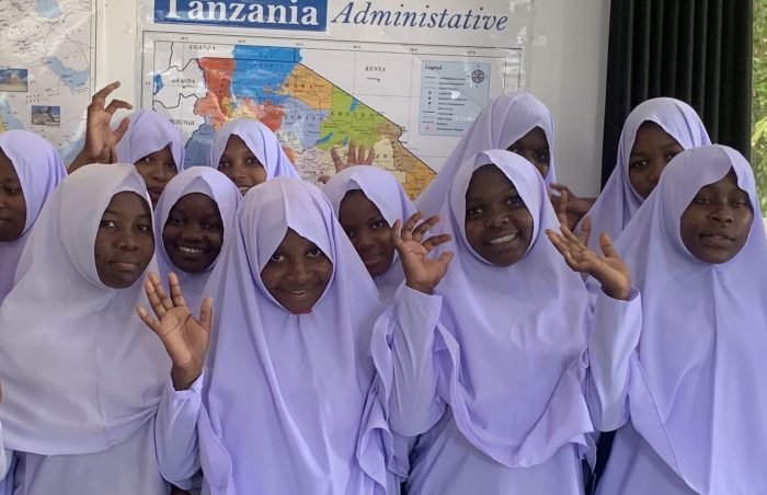 Eco-Village orphan girls in class in Tanzania