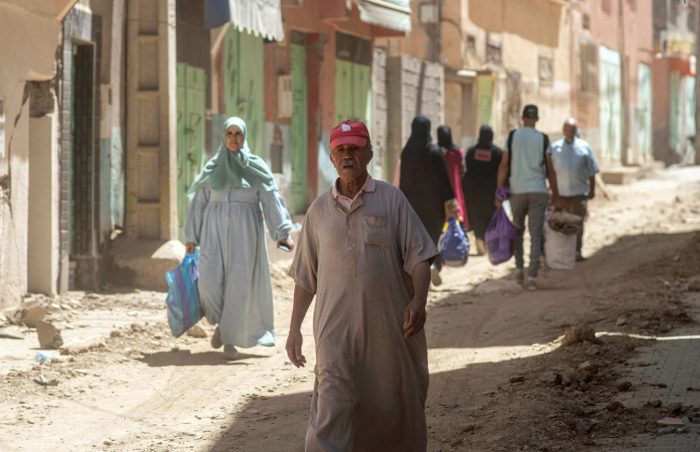 Morocco Earthquake. Devastation in Amizmiz 2. Sky News AP. 3x2