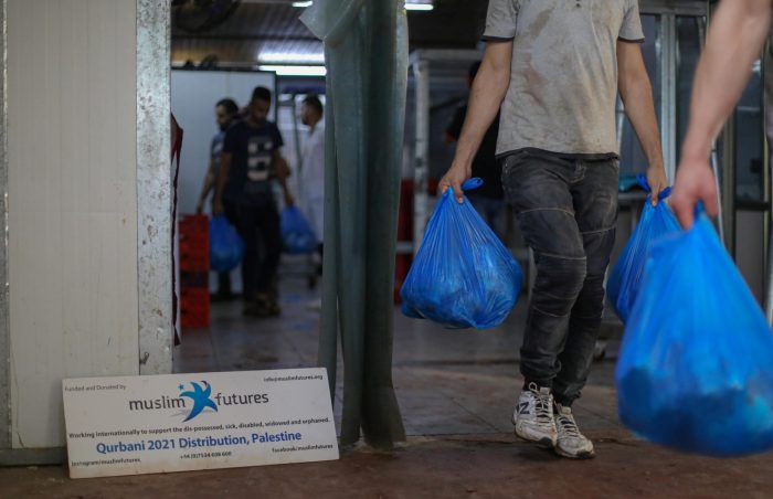 Loading the Qurbani meat in Palestine 2021, ready for distribution