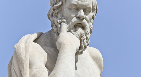 The ancient Greek philosopher Socrates