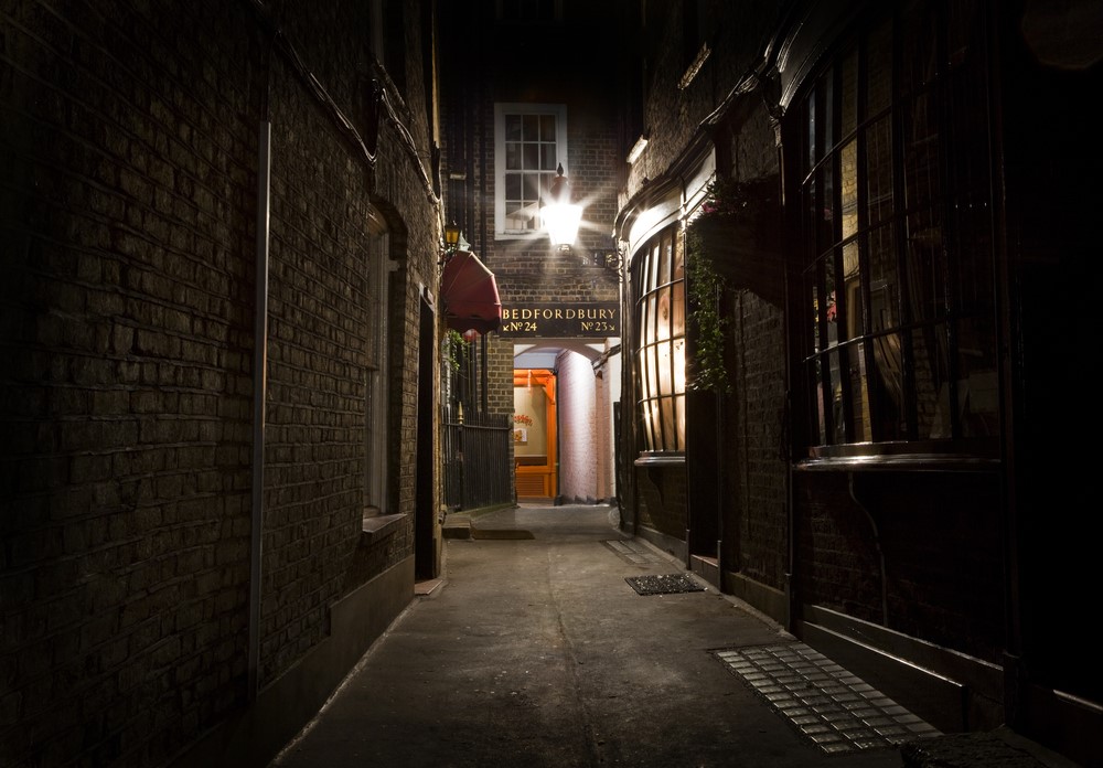 victorian london street night