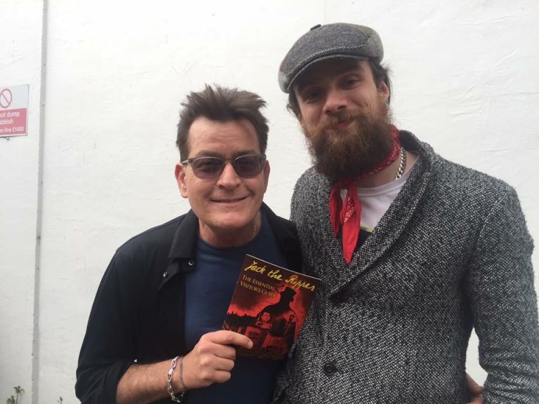 Charlie Sheen at the Jack the Ripper tour London