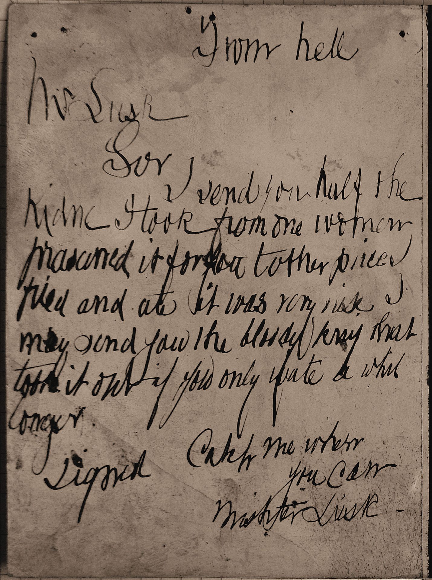 jack the ripper letters dear boss