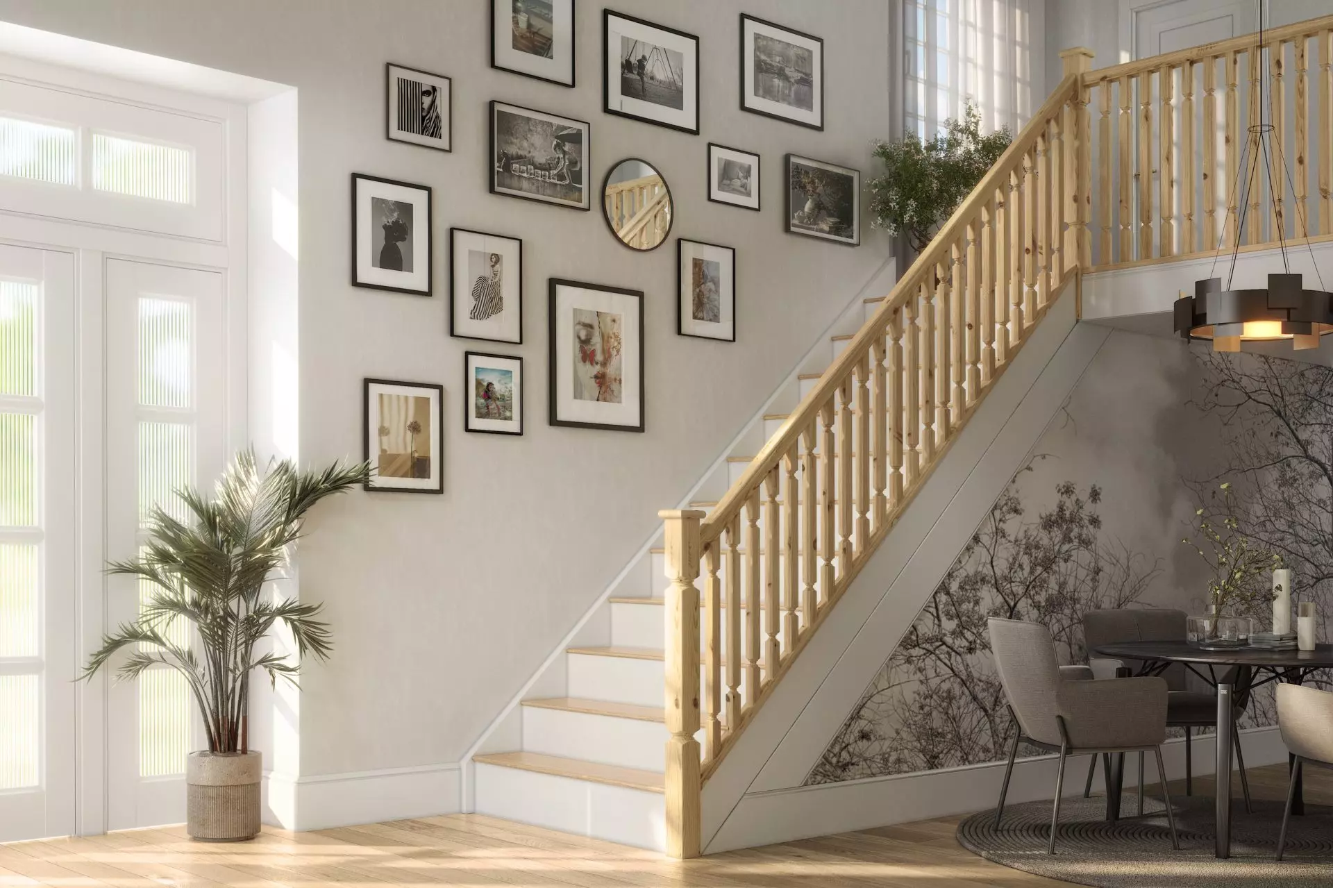 Regency Plain Square Stair & Landing Balustrade Kit