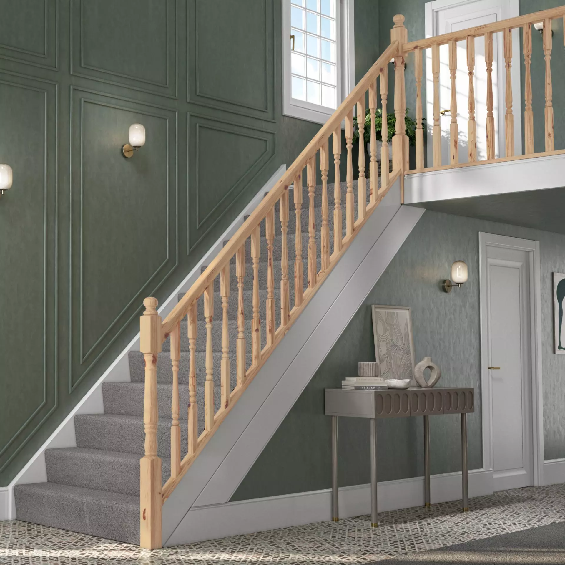 Colonial Turned Stair & Landing Balustrade Kit