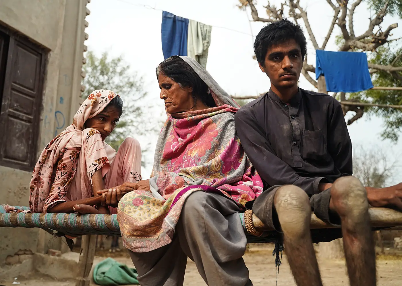 Shamim, with her disabled children
