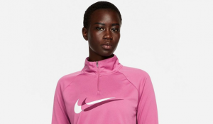 Nike Dri-FIT Swoosh Run Women's 1/4 Zip Running Mid-layer in Pink for £38 from JD Sports