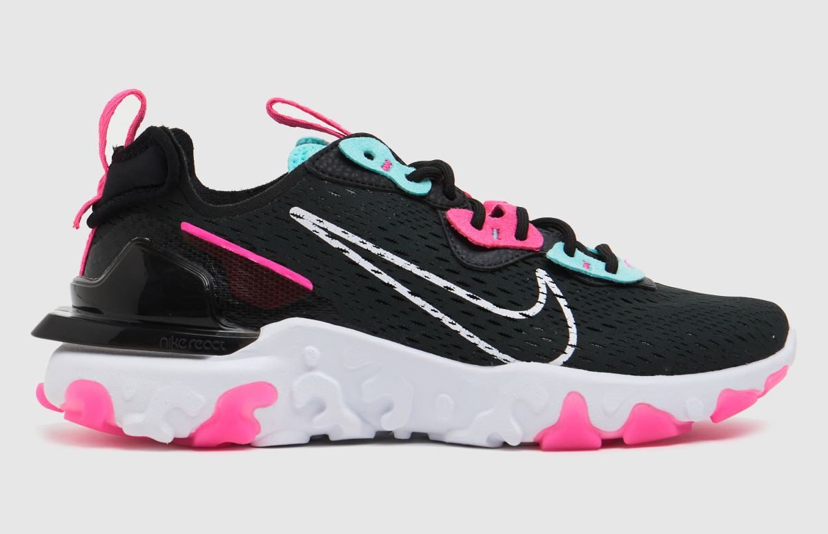 nike react neon pink