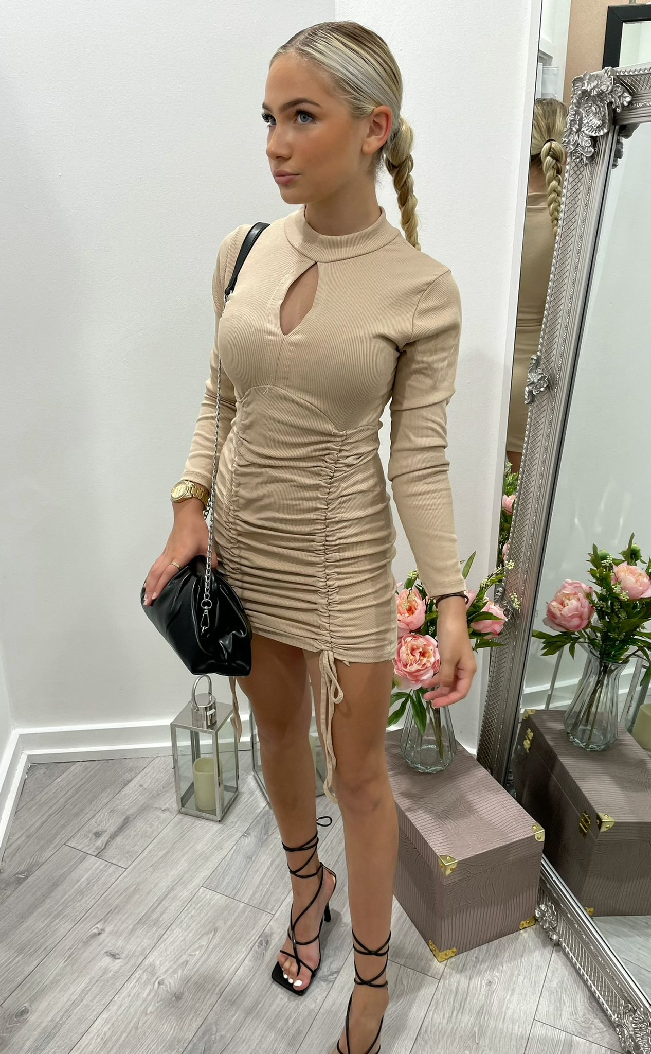 Ruched top bottom dress