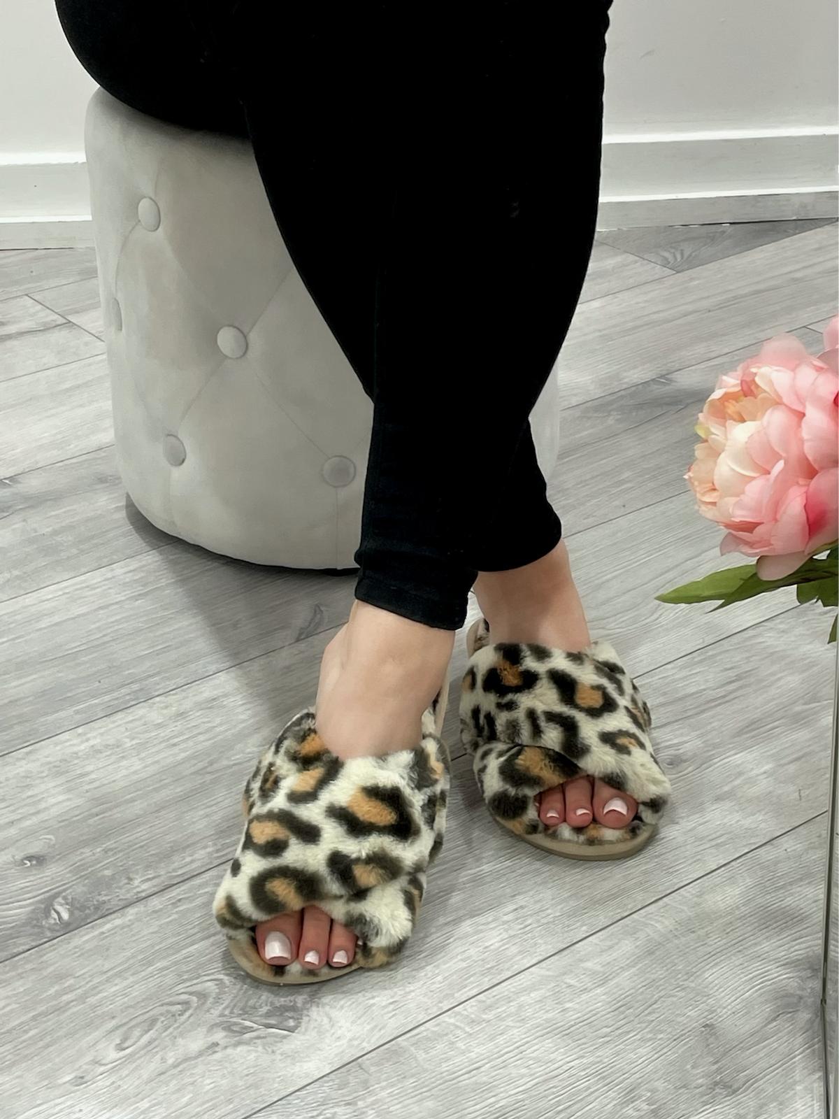 Soft fluffy shop slippers