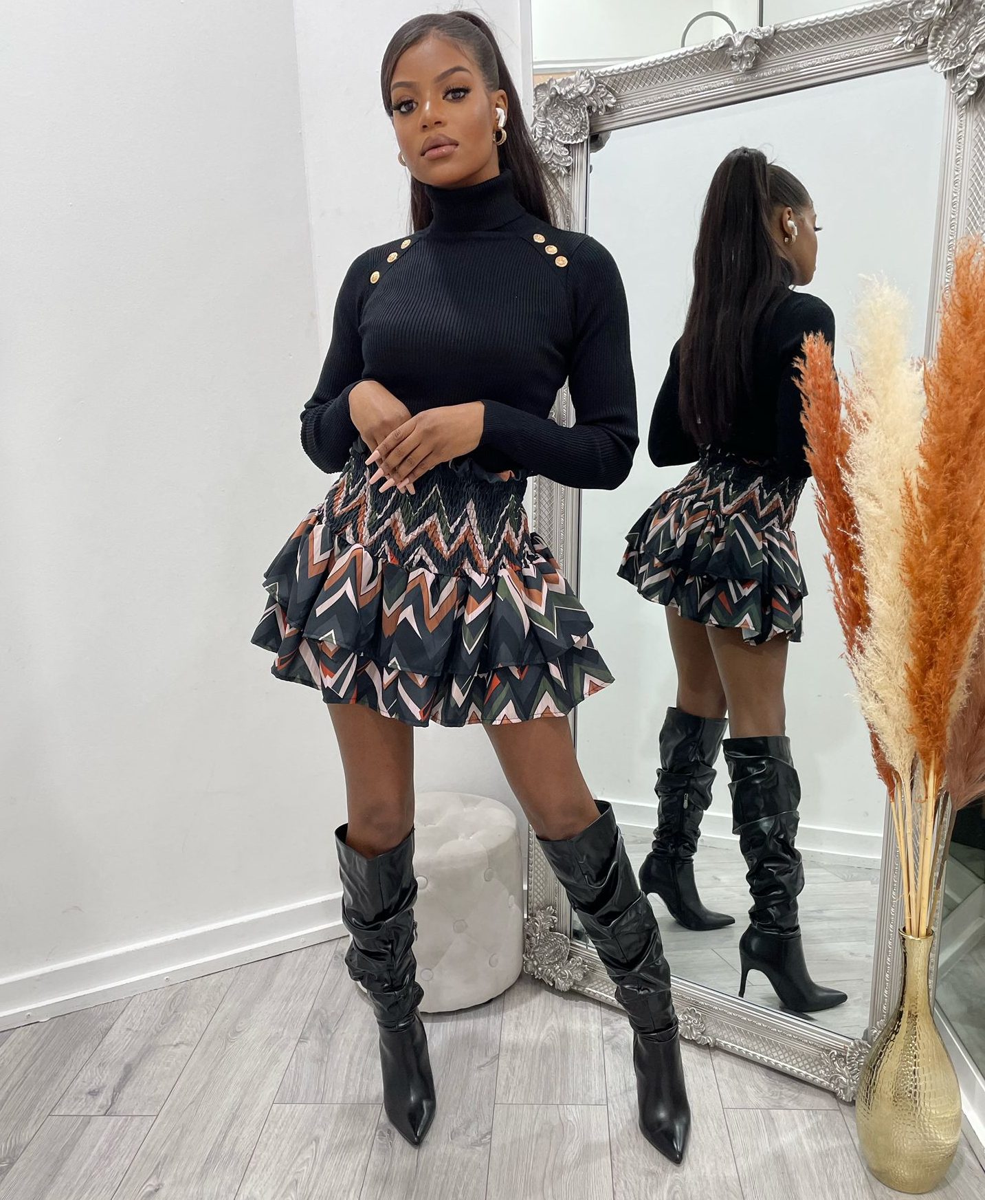 Tilly Frilly Skirt Black – Collections London