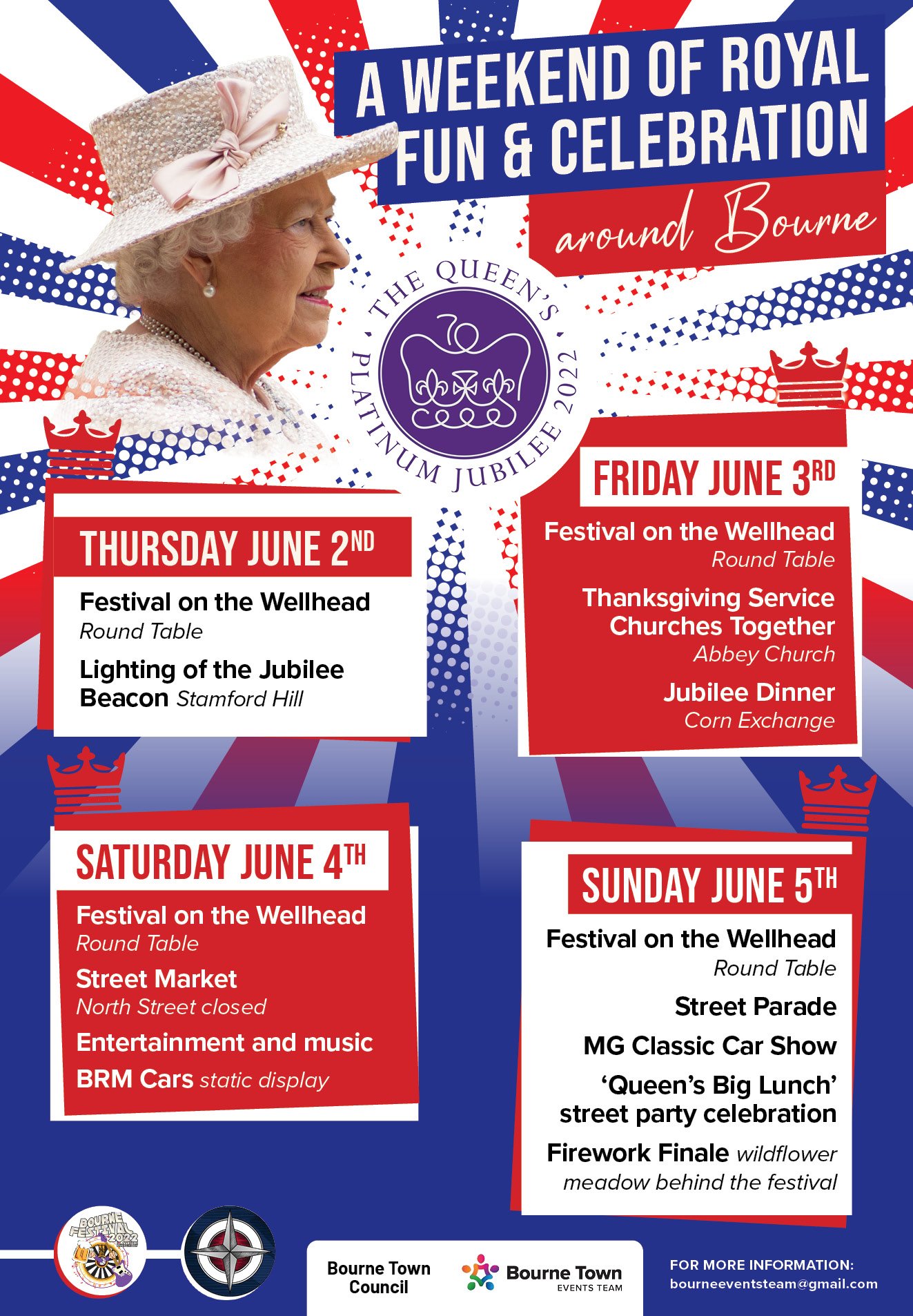 A Weekend of Royal Fun & Celebration around Bourne town!