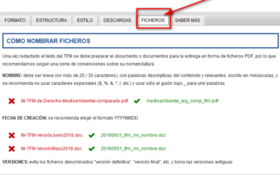 Cómo nombrar ficheros