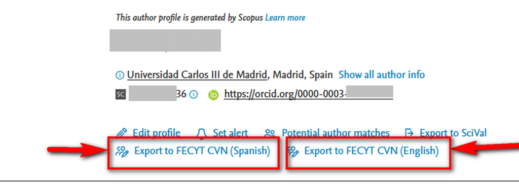 CVN FECYT y Scopus