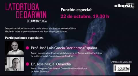 La tortuga de Darwin de Juan Mayorga en Uruguay