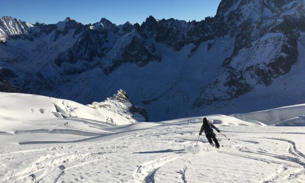 Early season Vallee Blanche ski conditions – Chamonix