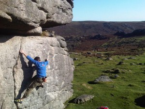 Aerobic wall - climbing at hound tor Aerobic wall - climbing at hound tor