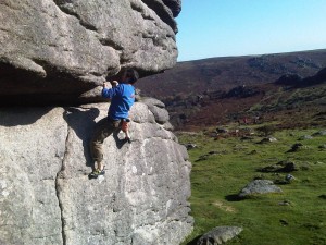 Aerobic wall - climbing at hound tor Aerobic wall - climbing at hound tor