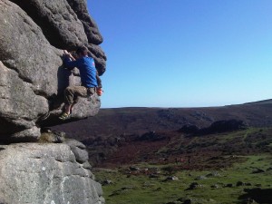 Aerobic wall - climbing at hound tor Aerobic wall - climbing at hound tor