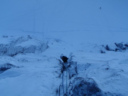 Tania climbing Droidless, Sneachda - Vertical Frontiers Tania climbing Droidless, Sneachda - Vertical Frontiers