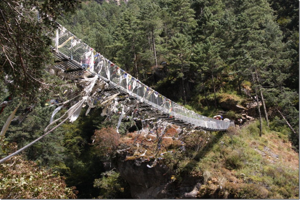 The classic photo of another wire bridge. The classic photo of another wire bridge.