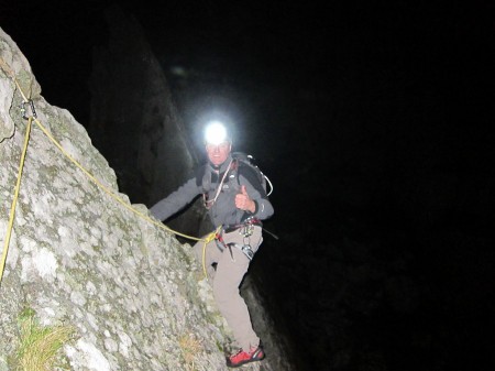 The upper section of Commando Ridge features some superb arete traversing