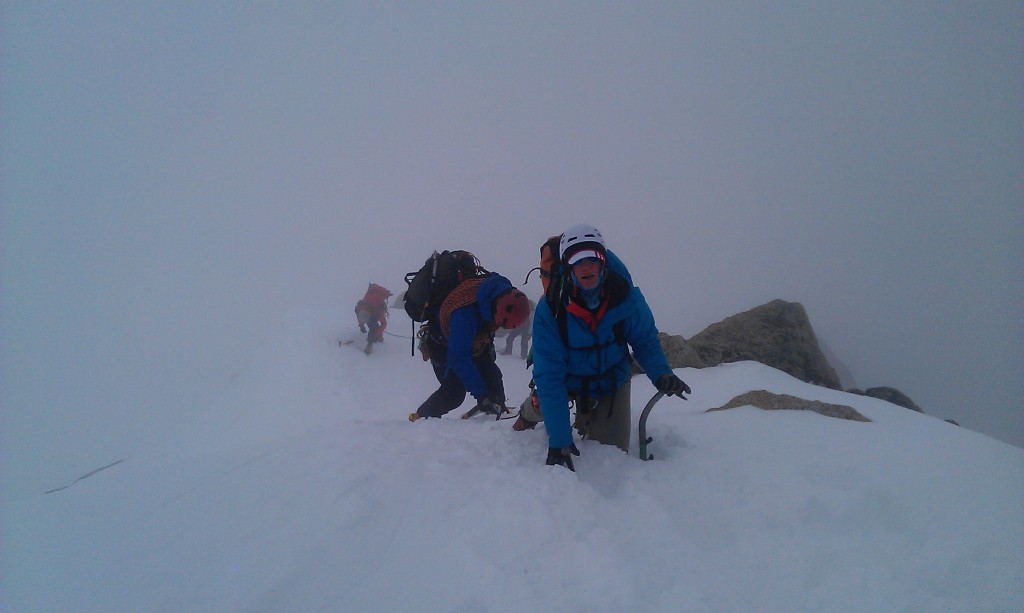 Bumping into friends in the mountains - sociable soloing.