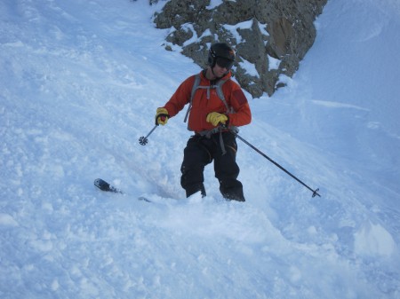 Gav concentrating in the steeper upper section