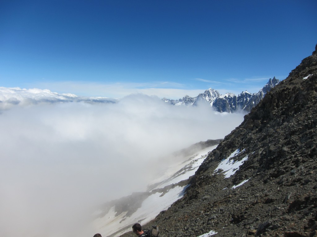 Nice cloud inversion over Chamonix in the afternoon.