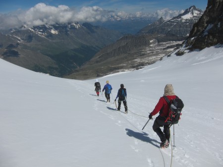 Descending the Gran Paradiso whilst training for Mont Blanc