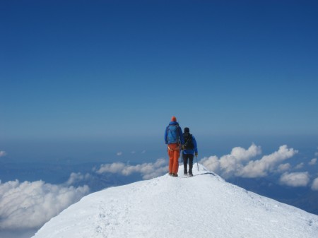 The summit ridge