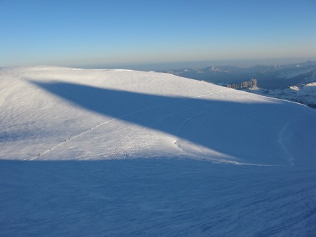 Dawn shadows on the Dome du Gouter