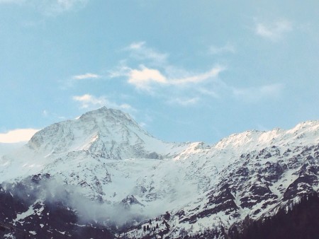 Looking up at the Aiguille du Gouter from Les Houches