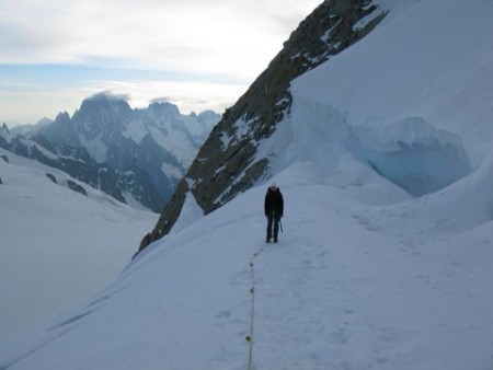 On Mont Blanc du Tacul getting acclimitized.