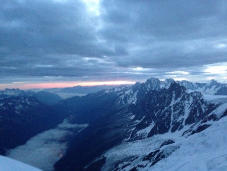 Dawn over the Chamonix valley