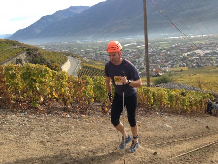 Gav giving it some welly near the start of the course