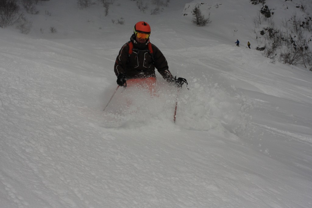 Tom waist deep