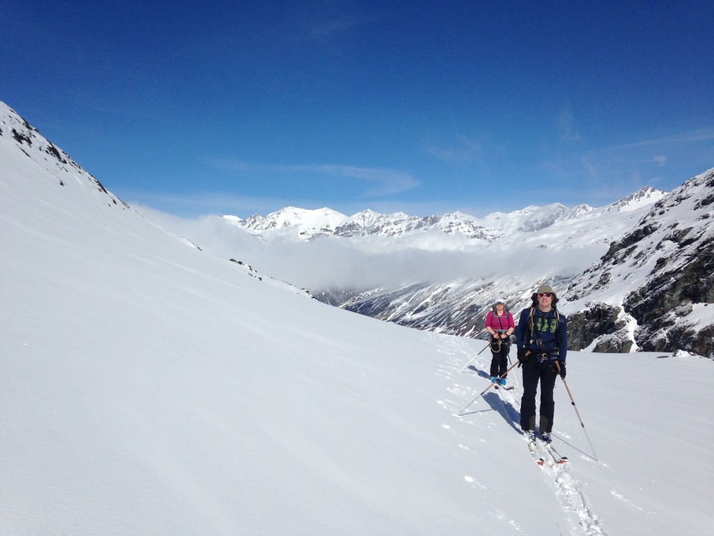 Trail breaking and fine weather, day 4 