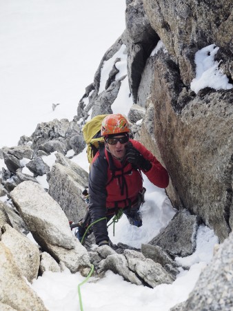 Nice mixed mountaineering ground on Pointe Lachenel