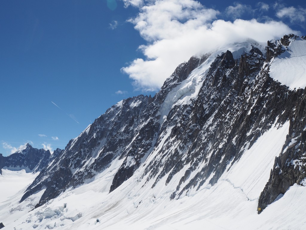 Looking across the North Faces of the Verte and Droites