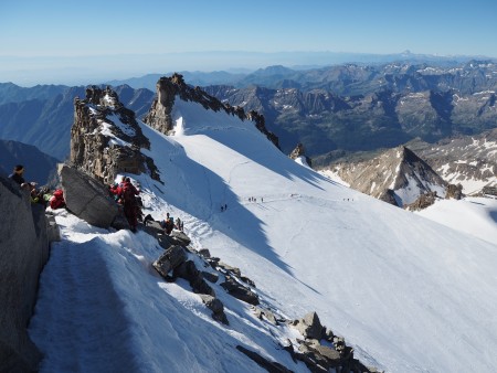 High summer season and busy on the Grand Paradiso - perfect weather