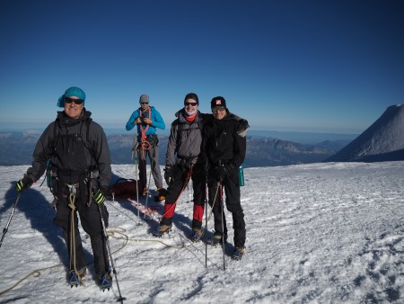 The boys and Gavin near the Dome du Gouter.