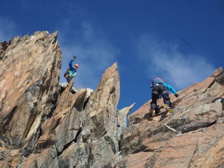 Fellow BMG guide Stu, on Briethorn traverse