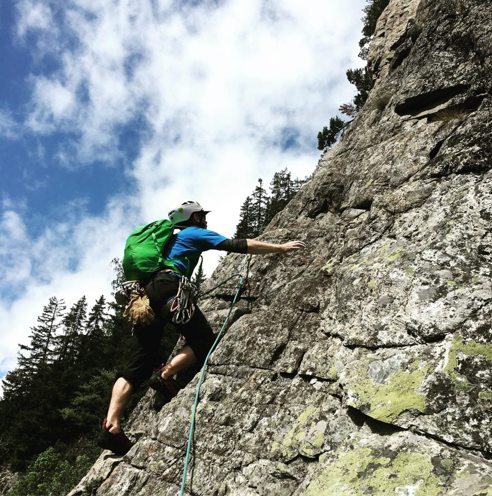 Multi Pitch Rock Climbing at Barberine