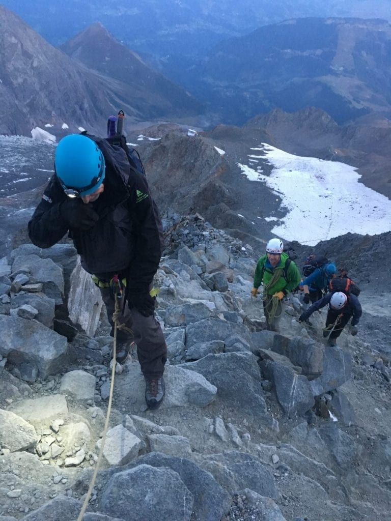 Scrambling on Mont Blanc