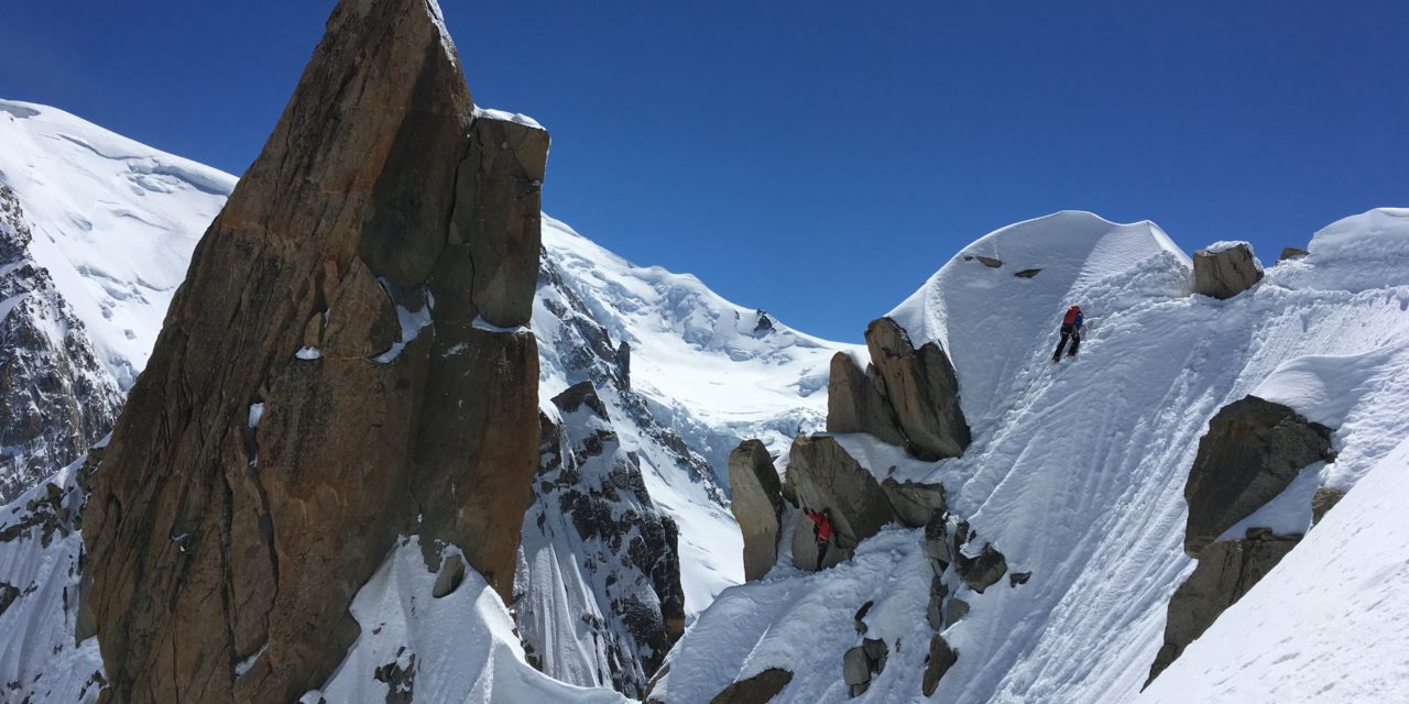 Spring time climbing and skiing in Chamonix