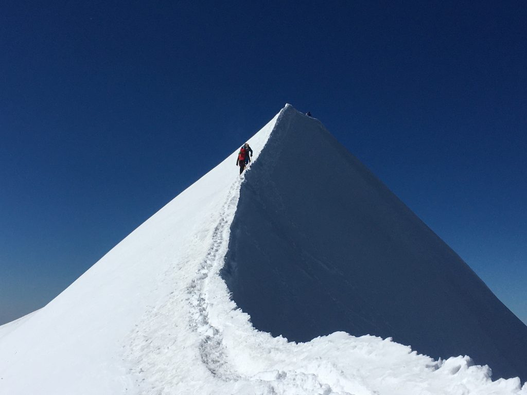 Summit ridge of Castor