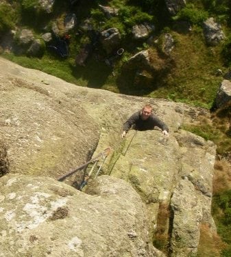 Bouldering at Combestone Tor